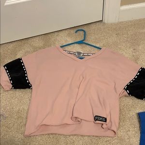 PINK crop top jersey type